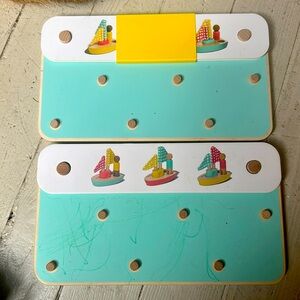 Lovevery Pattern Match Boats Replacement Cards Red Yellow Blue Wood Toys